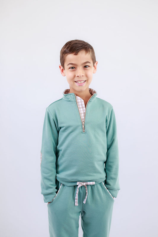 Baxter Set in Sage & Wildwood Check