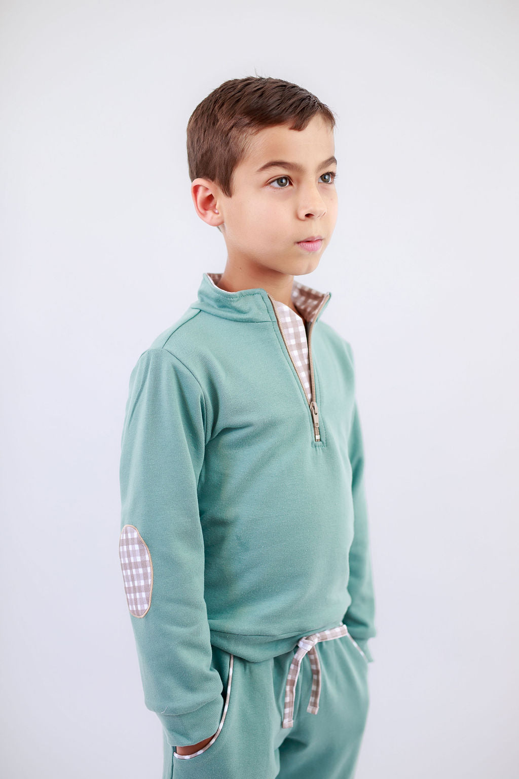 Baxter Set in Sage & Wildwood Check