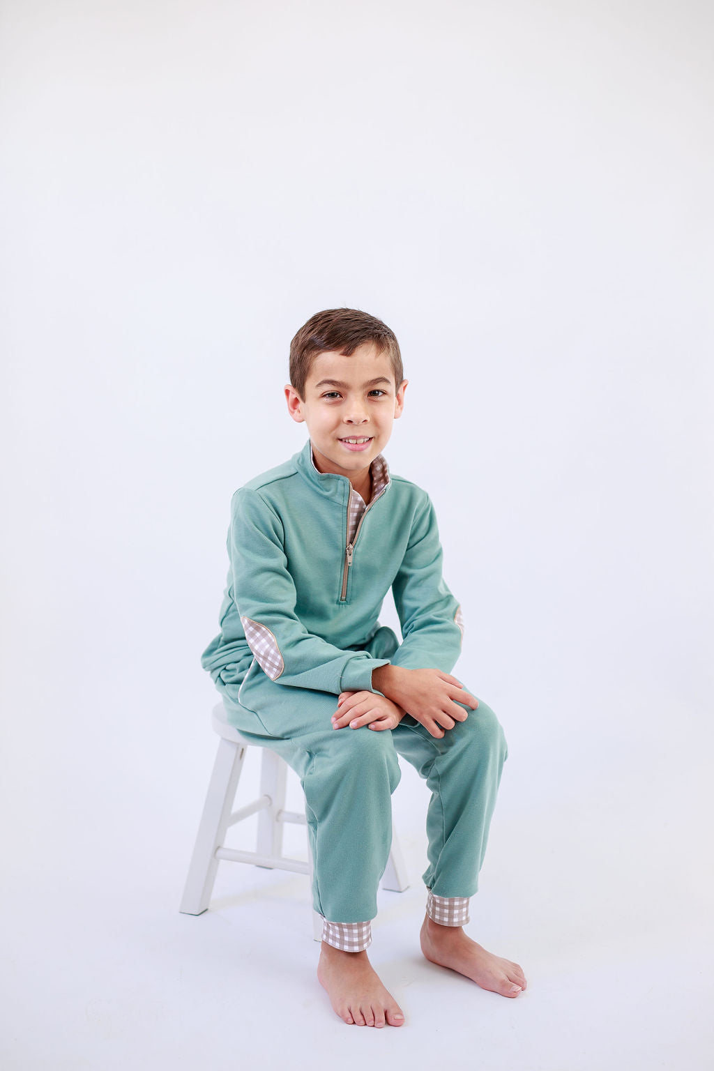 Baxter Set in Sage & Wildwood Check