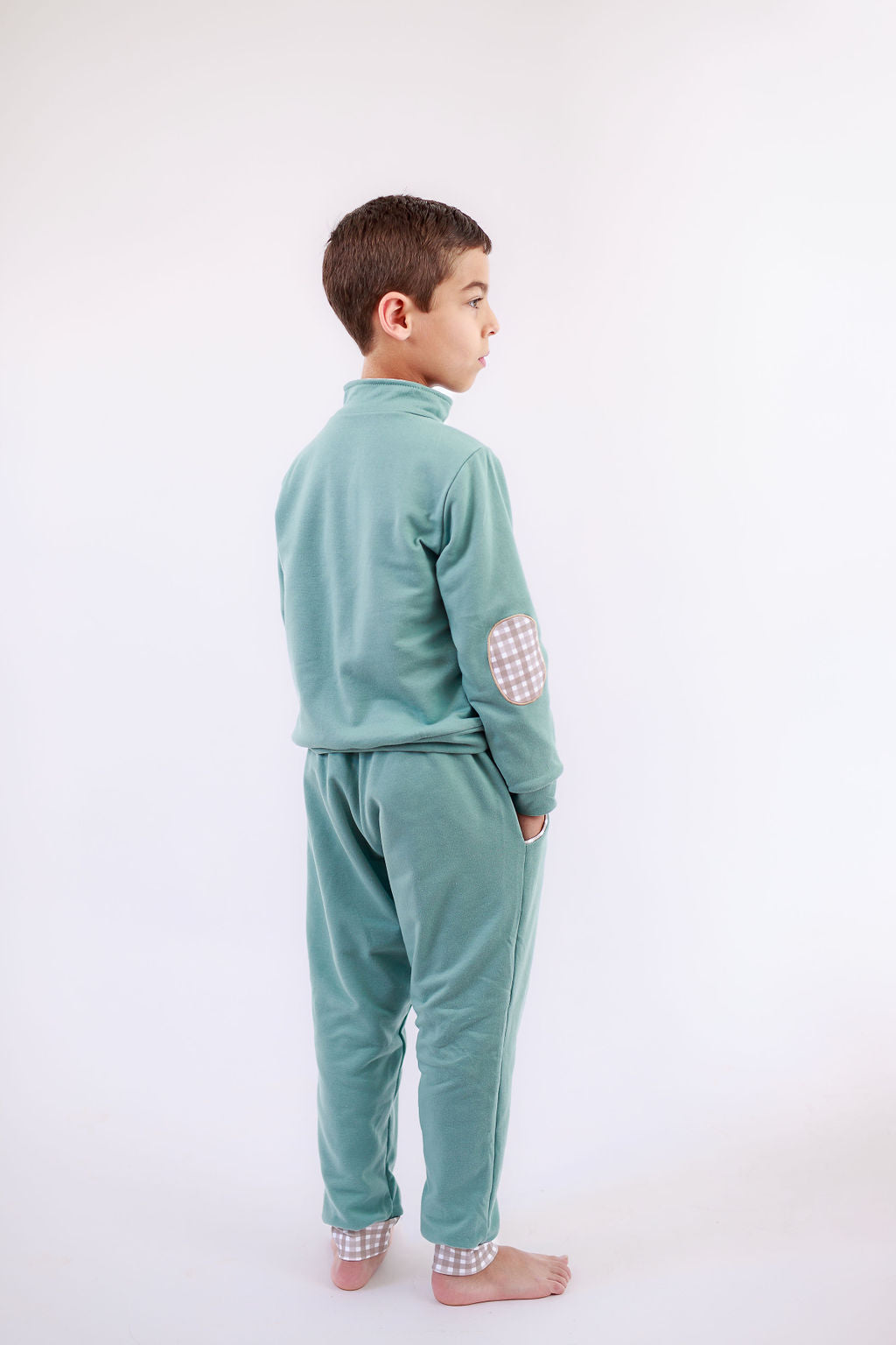 Baxter Set in Sage & Wildwood Check