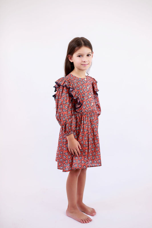 Chloe Dress in Fall Bloom Floral