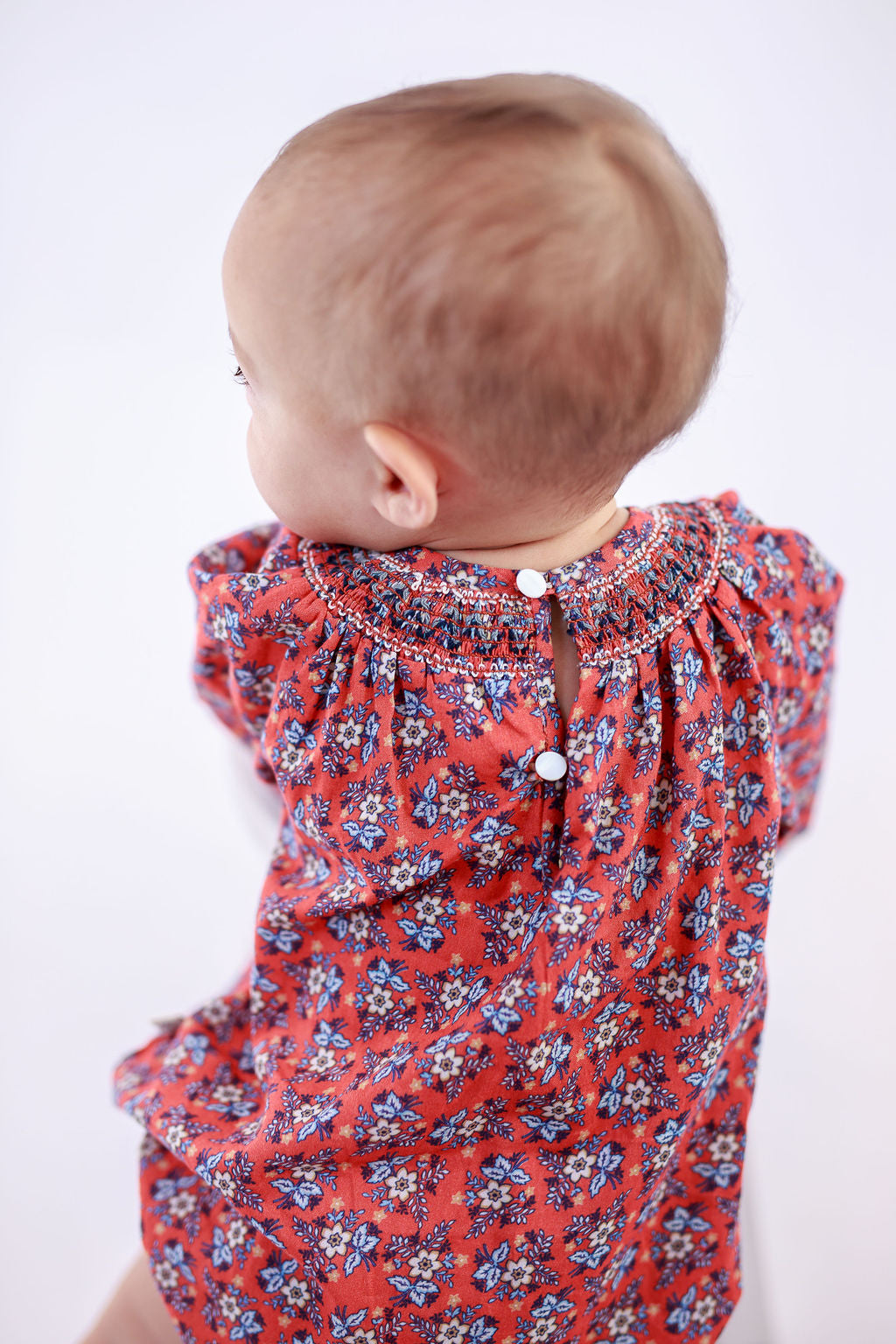 Smocked Neck Sophie Bubble