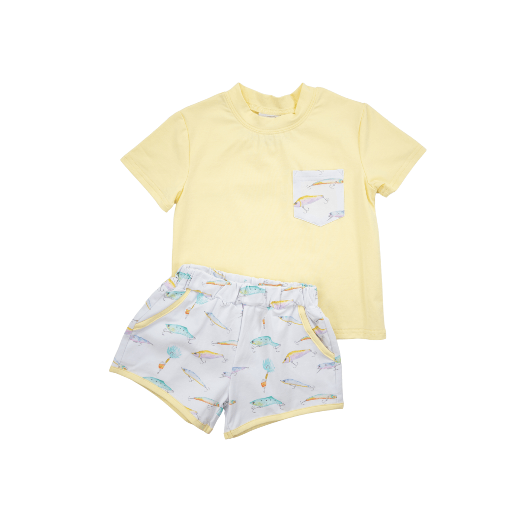 Leighton Gone Fishing Short Set