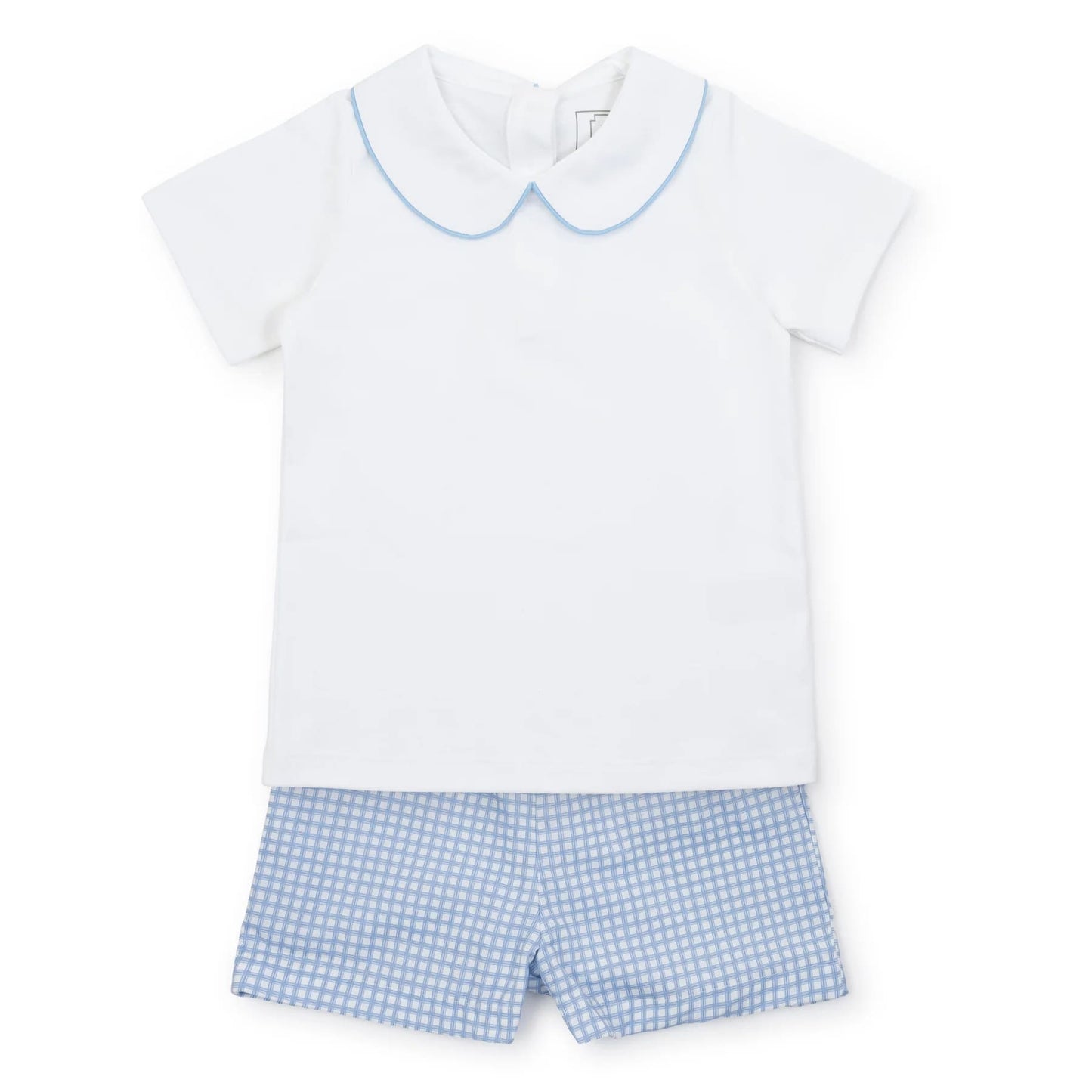Field Short Set in Blue Box Plaid