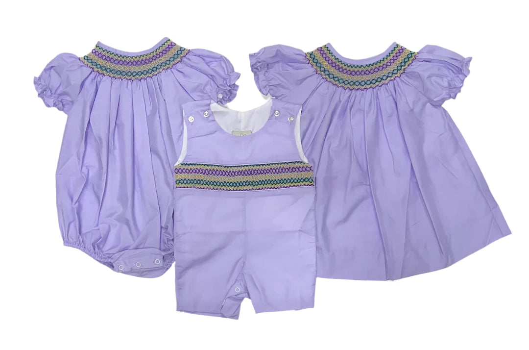 Mardi Gras Smocked Jon Jon