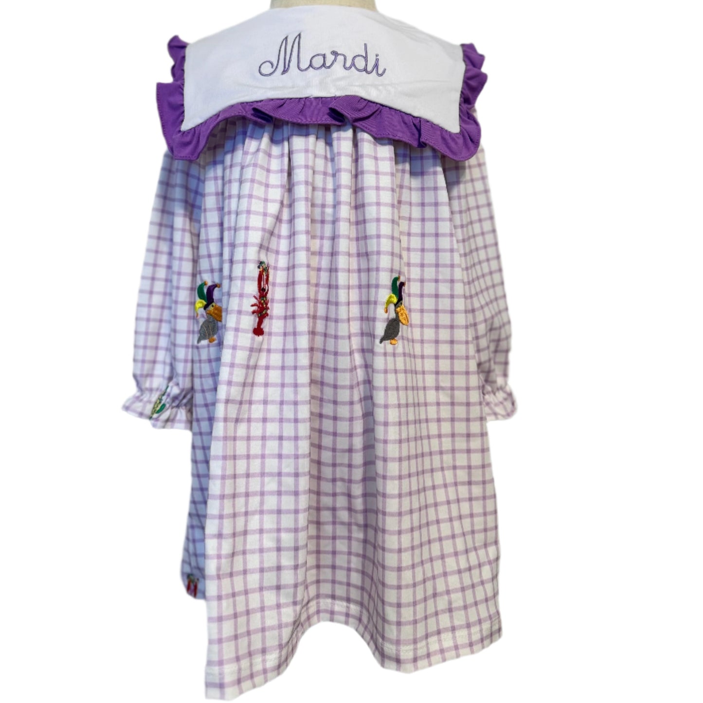 Cajun "Mardi" Embroidered Dress