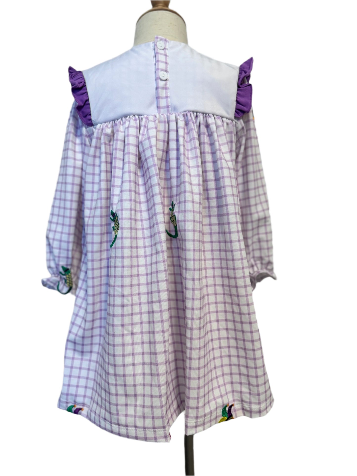 Cajun "Mardi" Embroidered Dress