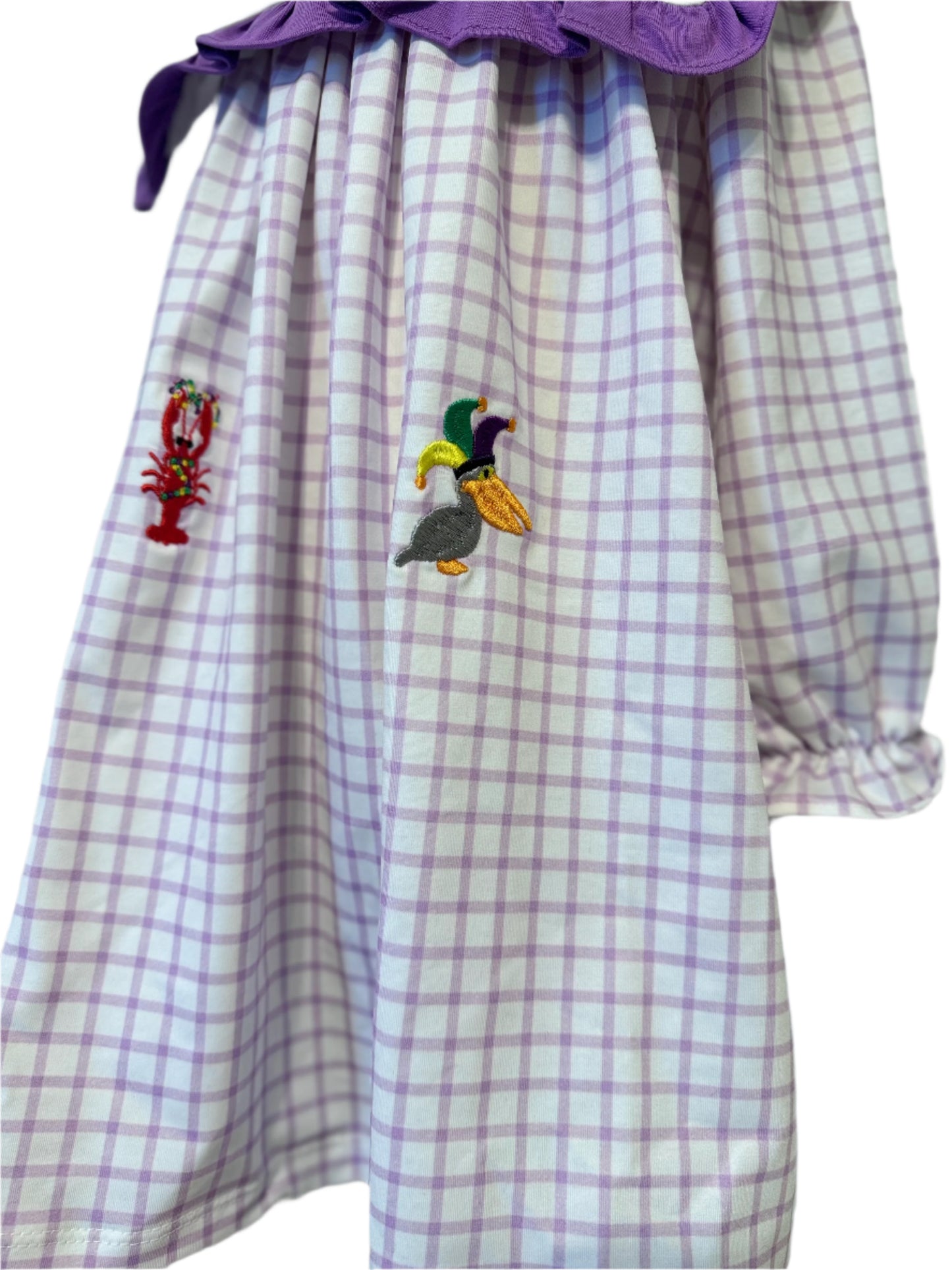 Cajun "Mardi" Embroidered Dress
