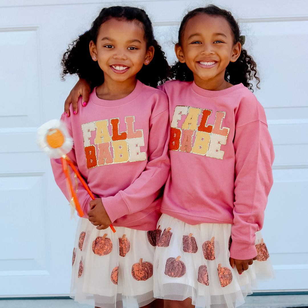 Fall Babe Chenille Patch Sweatshirt