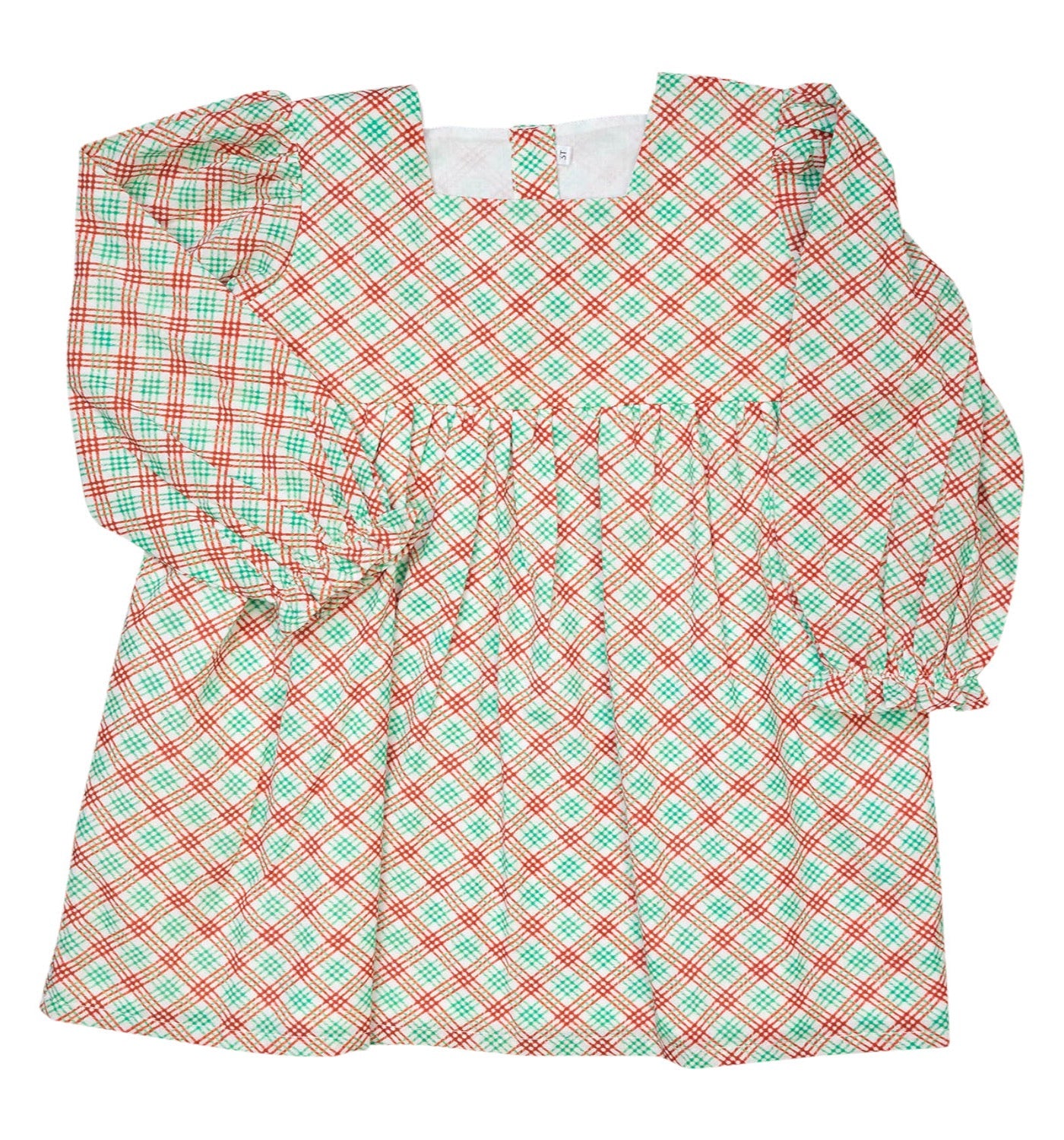 Organic Cotton Red & Green Plaid Jumper