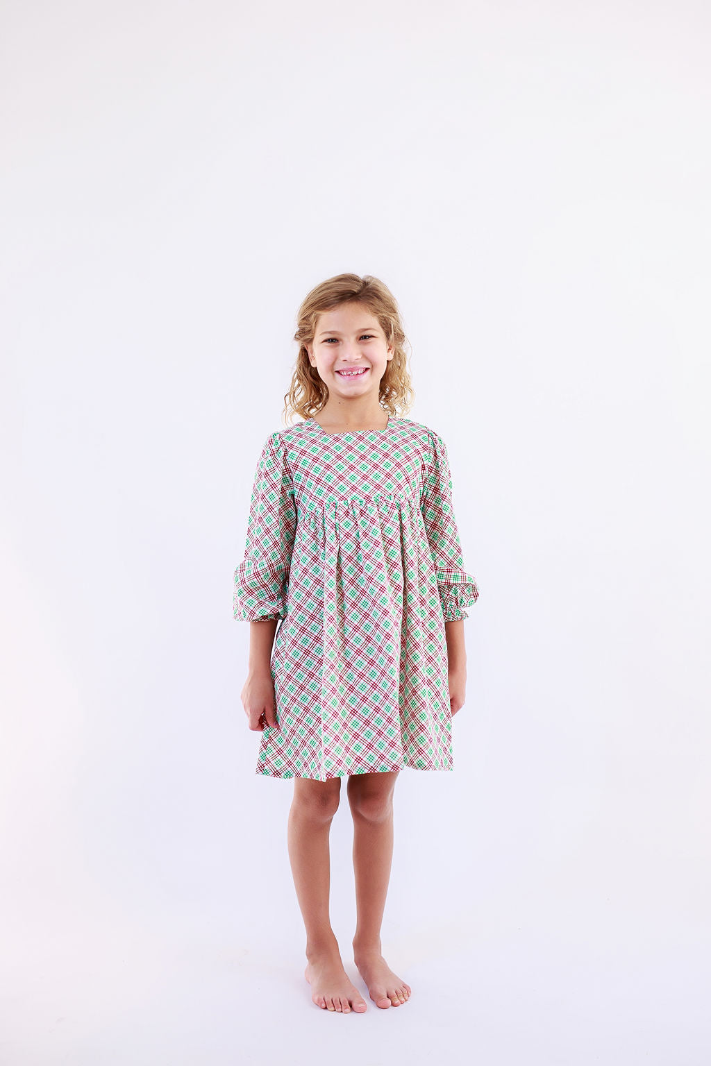 Organic Cotton Red & Green Plaid Jumper