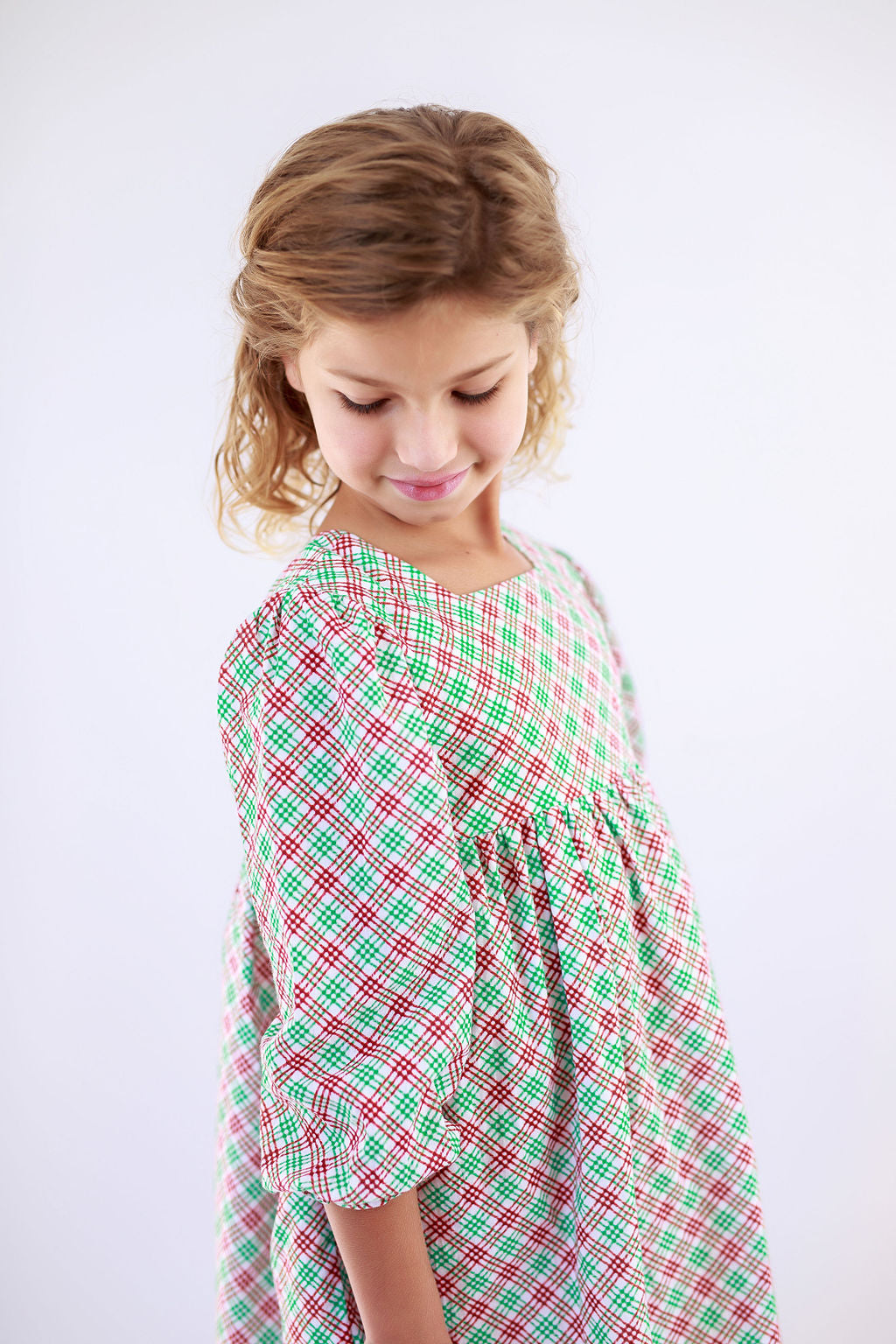 Organic Cotton Red & Green Plaid Jumper