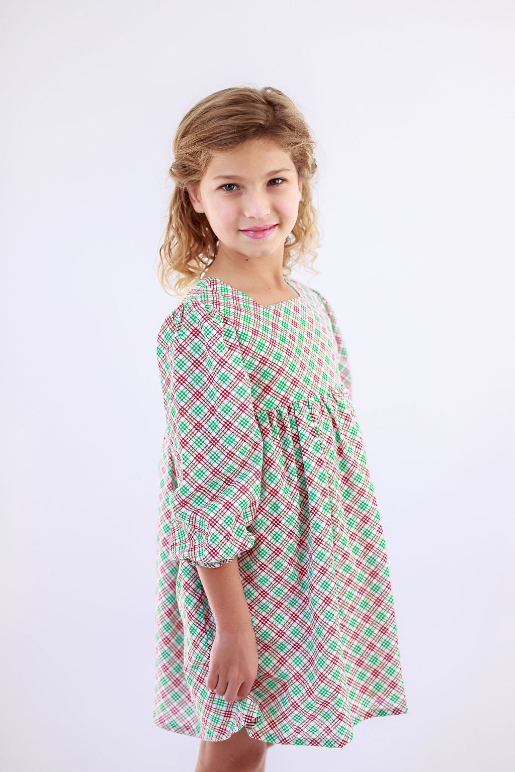 Organic Cotton Red & Green Plaid Jumper