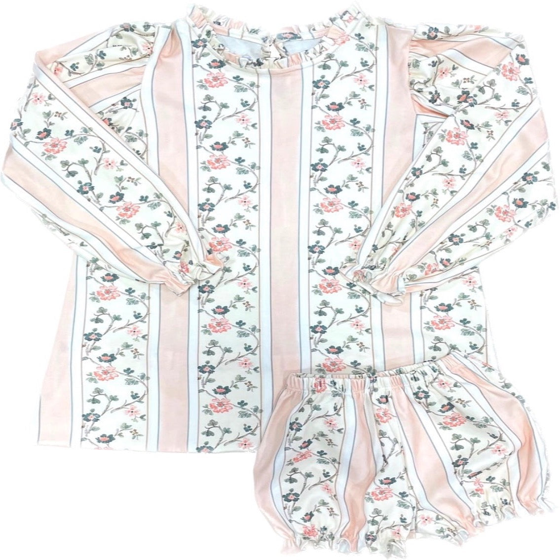 Yorkshire Dress/Bloomer Set in Astrid Stripe
