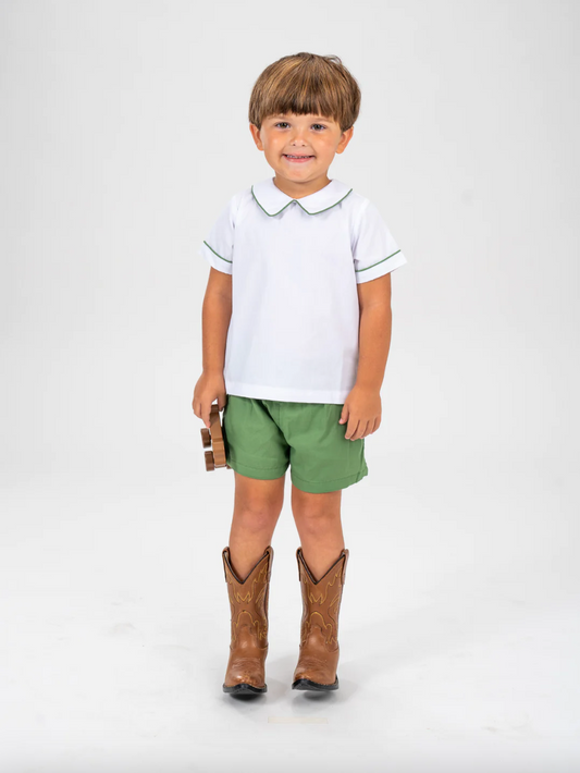 Boys Hunter Green Short Set