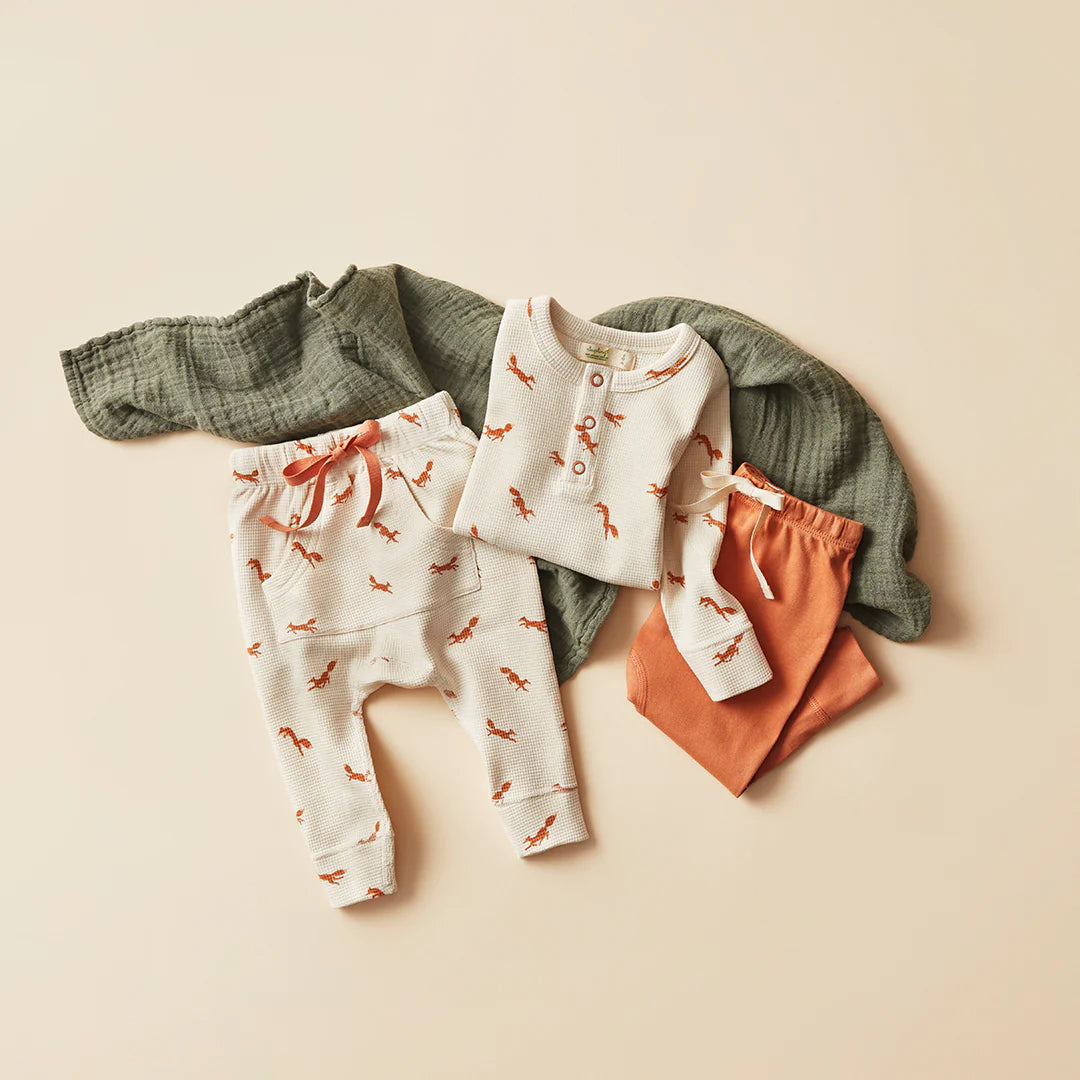 Organic Fox Waffle Pants
