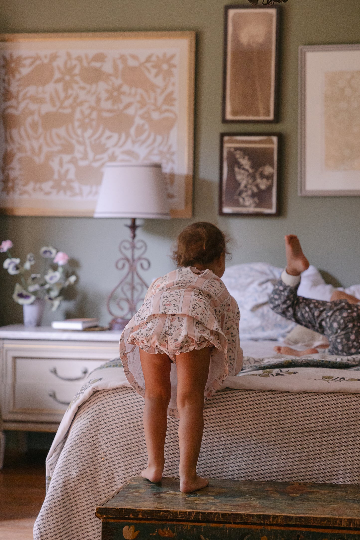 Yorkshire Dress/Bloomer Set in Astrid Stripe