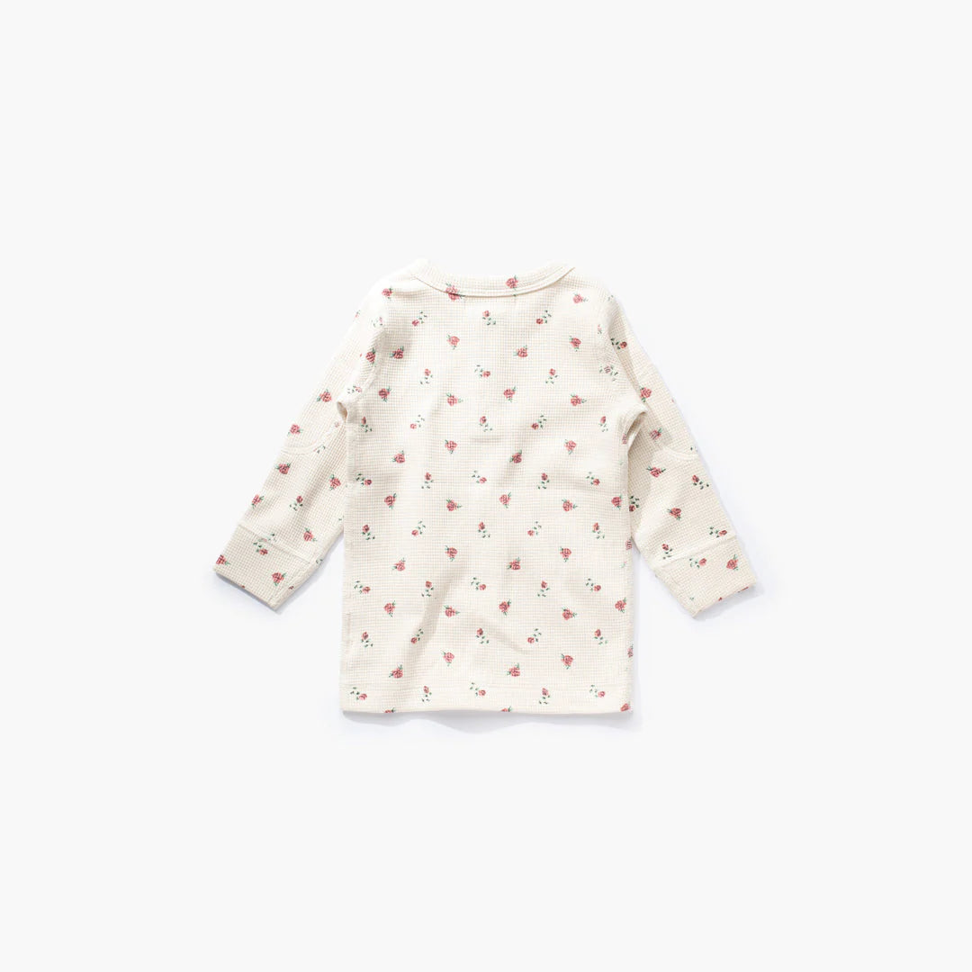 Organic Winter Rose Waffle Long Sleeve Tee