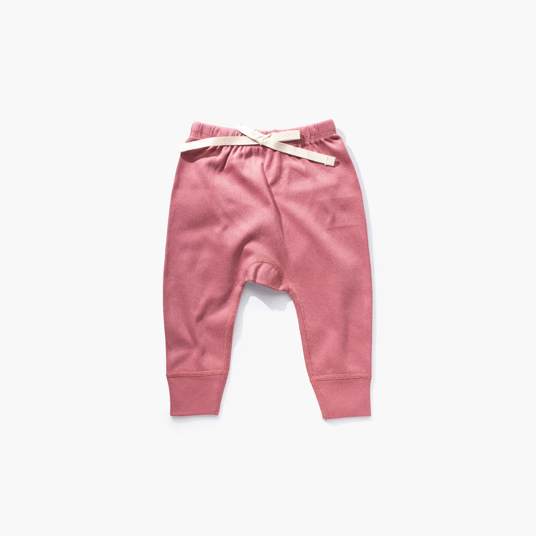 Organic Winter Rose Pink Heart Pants