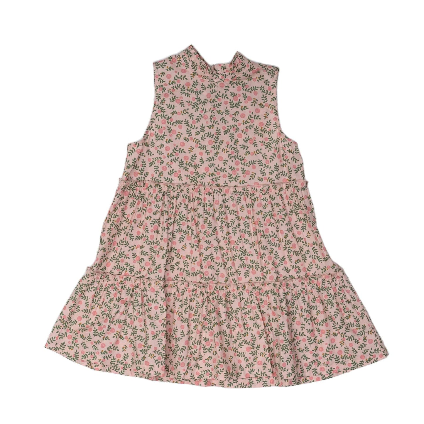 Addison Girls Dress in Pink/Green Floral