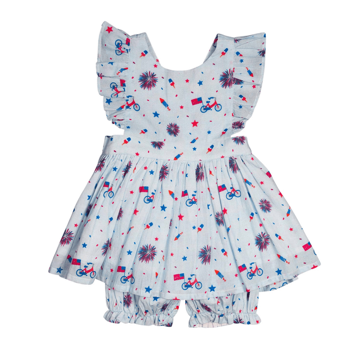 Blue Patriotic Penny Bloomer Set