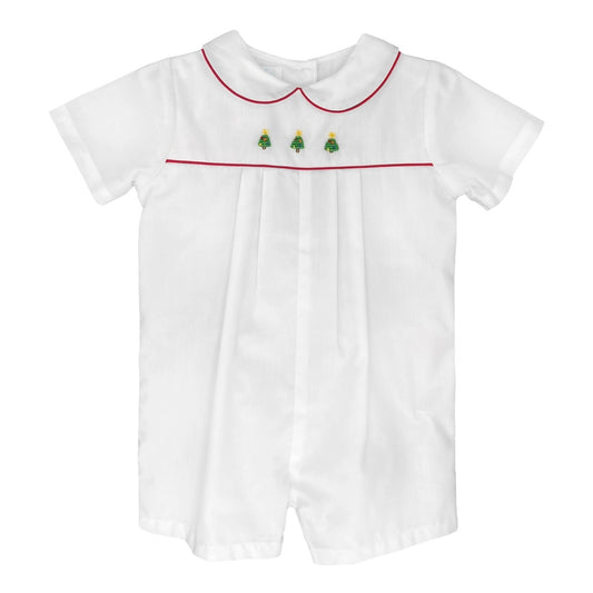 Boys Holiday Bullion Embroidered Romper