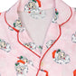 Vintage Santa Pajama Set in Pink