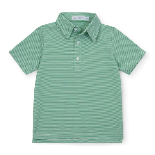 Will Performance Polo in Green Stripes